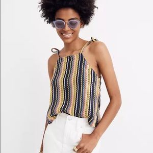Madewell Thread & Texture Tie Shoulder Tank Top M